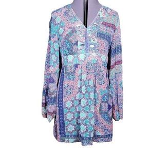 Linea Domani Long Sleeve V-neck Tunic Sz L